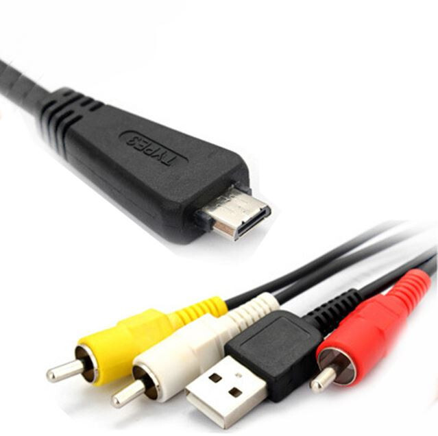 VMC-MD3 USB And 3RCA AV Cable TV Adapter Cord For Sony Digital Camera CyberSh...