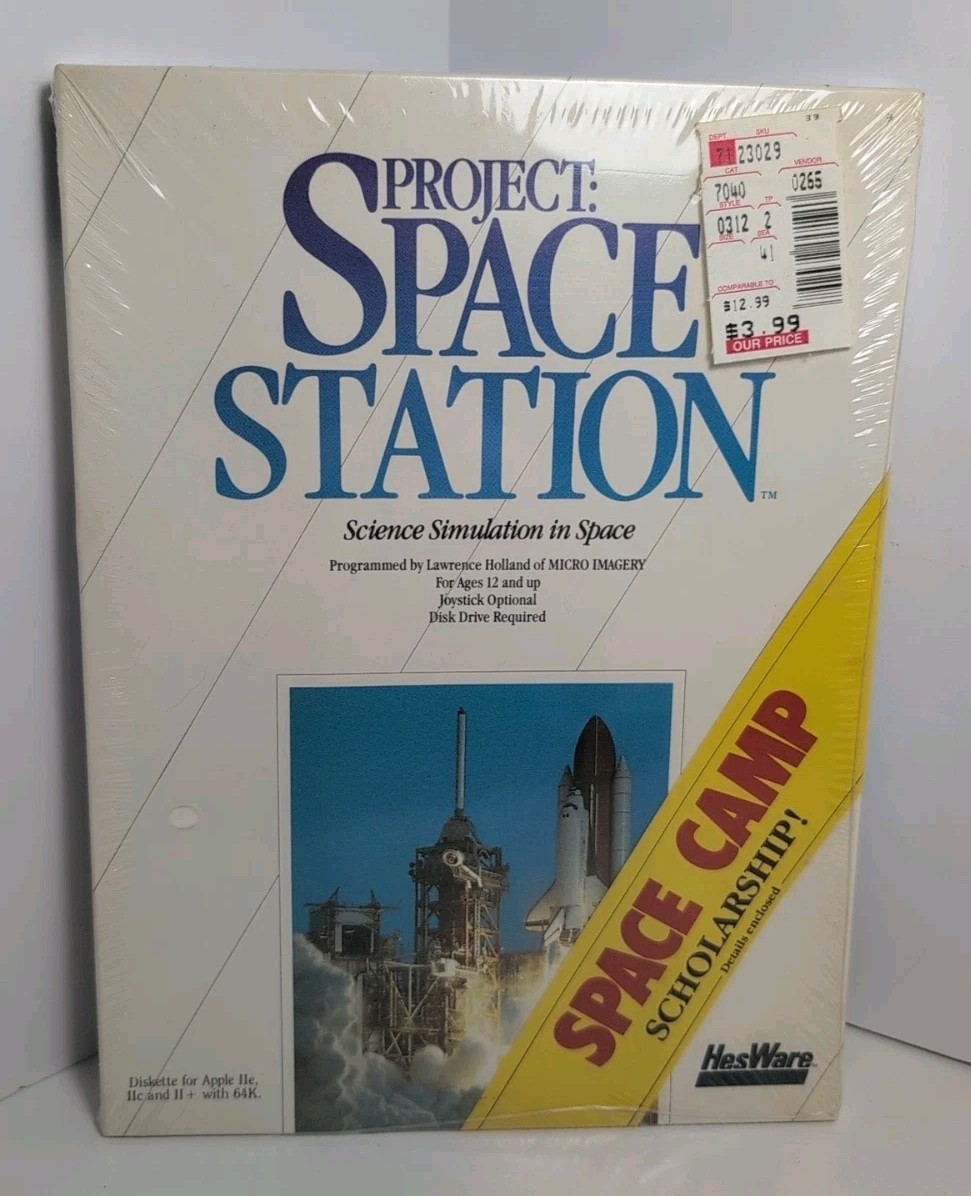 New Sealed Project: Space Station by Hesware for Apple II+,IIe,IIc,IIgs 1985