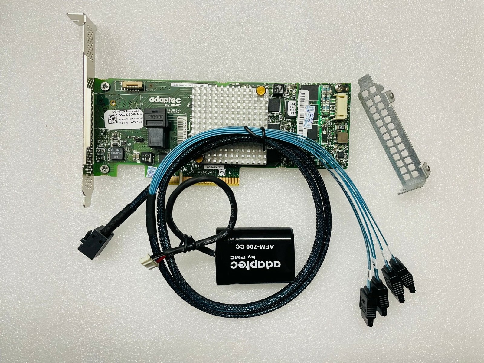 Adaptec ASR-8405 12Gb/s RAID Controller Card +w/ Battery + SFF-8643 SATA Cables
