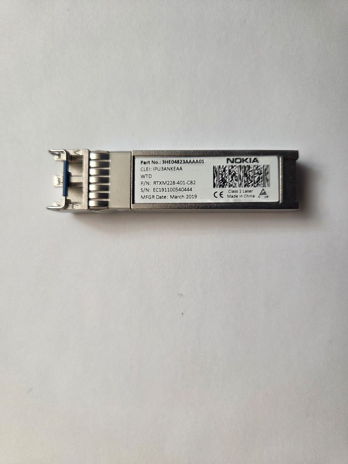 NOKIA  3HE04823AAAA01 SFP+ 10G TRANSCEIVER - RTXM228-401-C82, LC