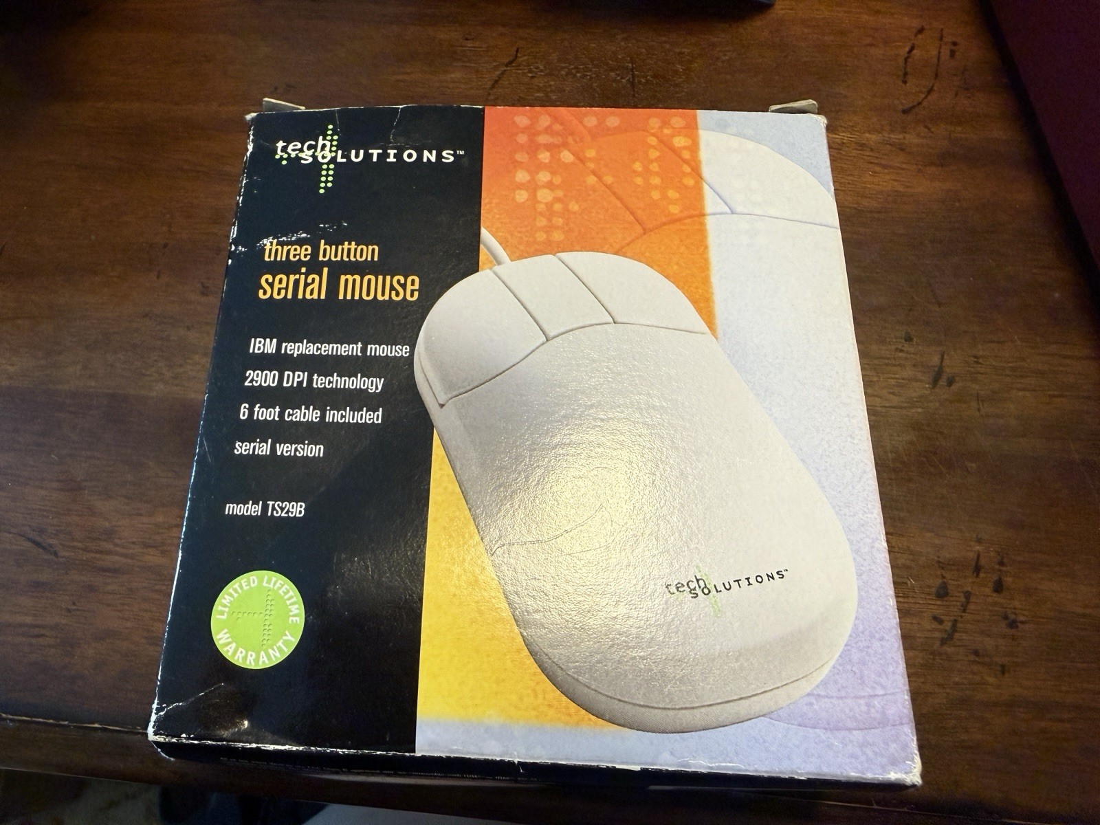 VTG IBM Replacement Mouse Tech Solutions TS29B 3 Button Serial Mouse 1998