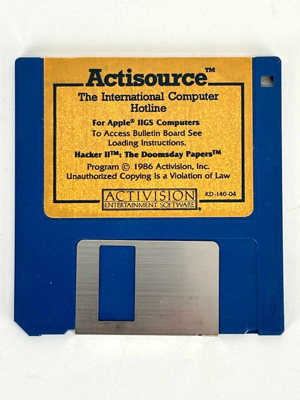 Vintage Apple IIGS Software ActiSource Hacker II & The Doomsday Papers