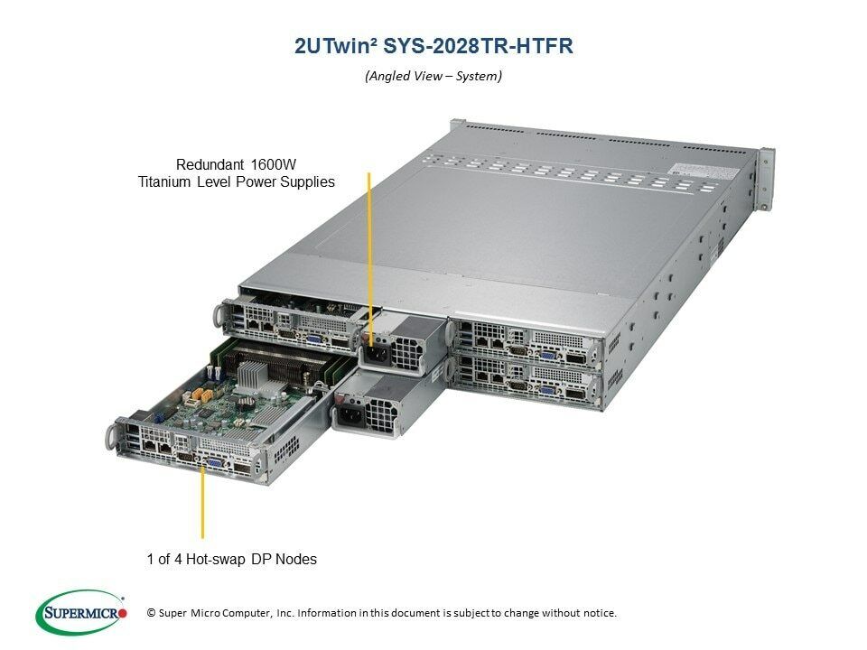 Supermicro SYS-2028TR-HTFR Barebones Server, NEW, IN STOCK, 5 Year Warranty