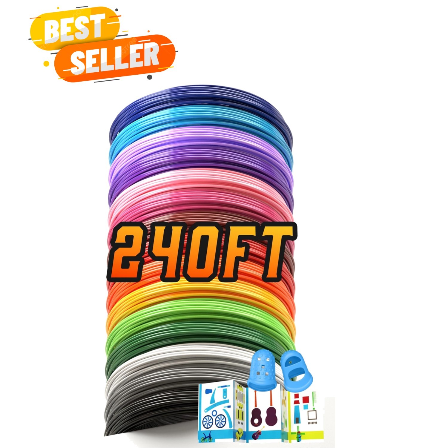1.75mm 3D Pen Filament Refills Compatible with SCRIB3D P1/ADV MYNT3D Basic/Su...