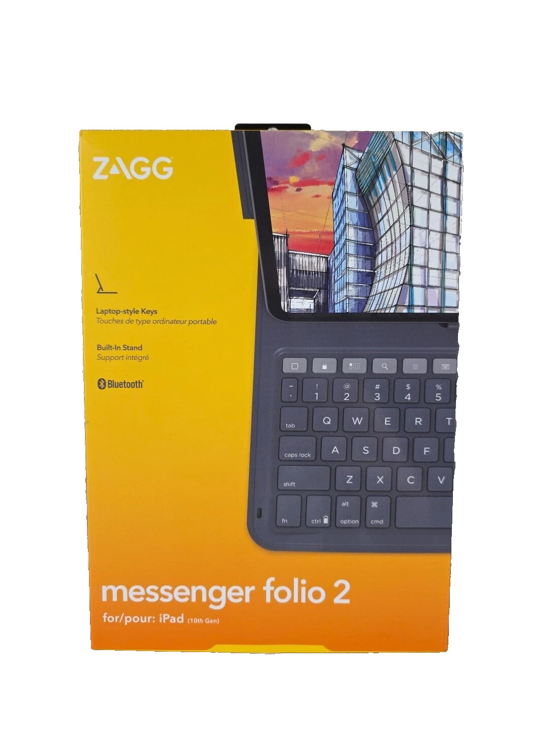 ZAGG Messenger Folio 2 Bluetooth Keyboard Case for iPad 10th, iPad A16 - NEW 