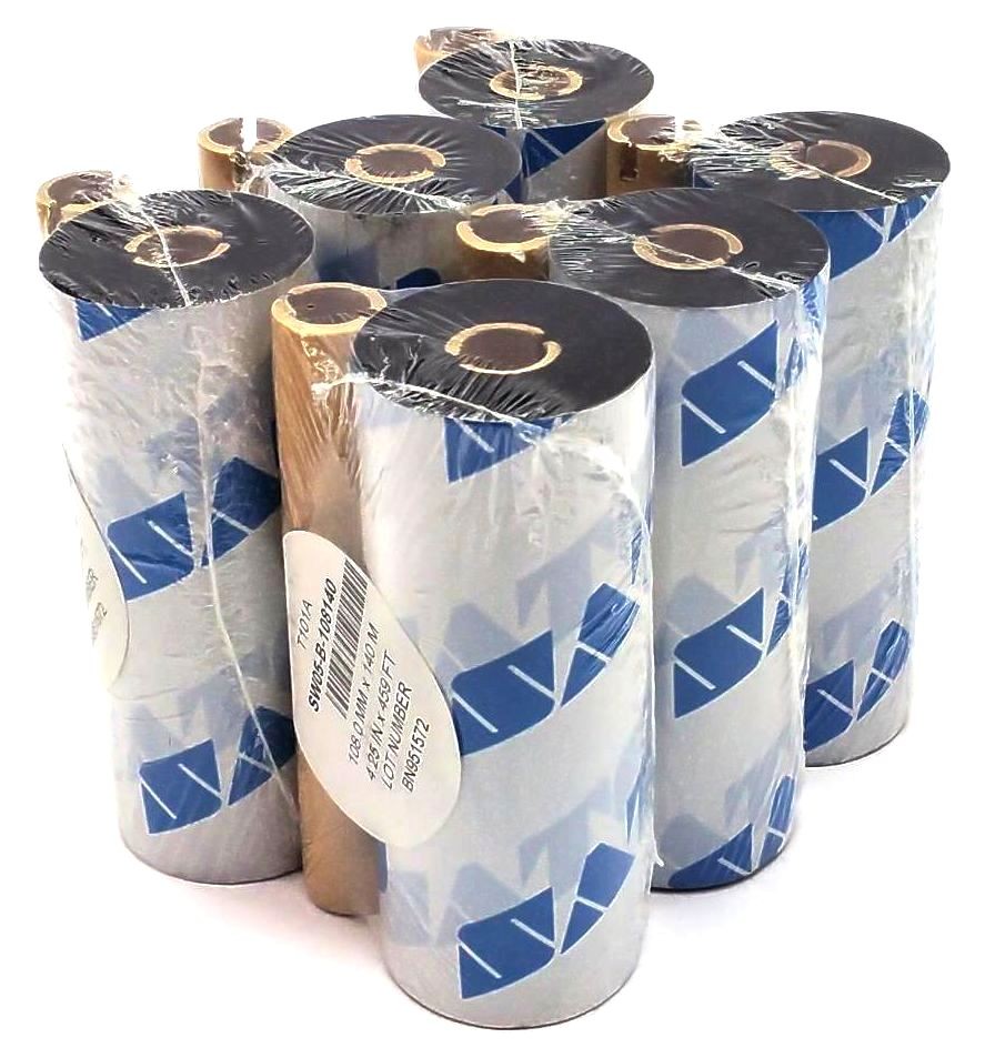 Sato Wax Ribbons 4.25" X 459' Thermal Transfer SW05-B-108140 Genuine - 6 Rolls