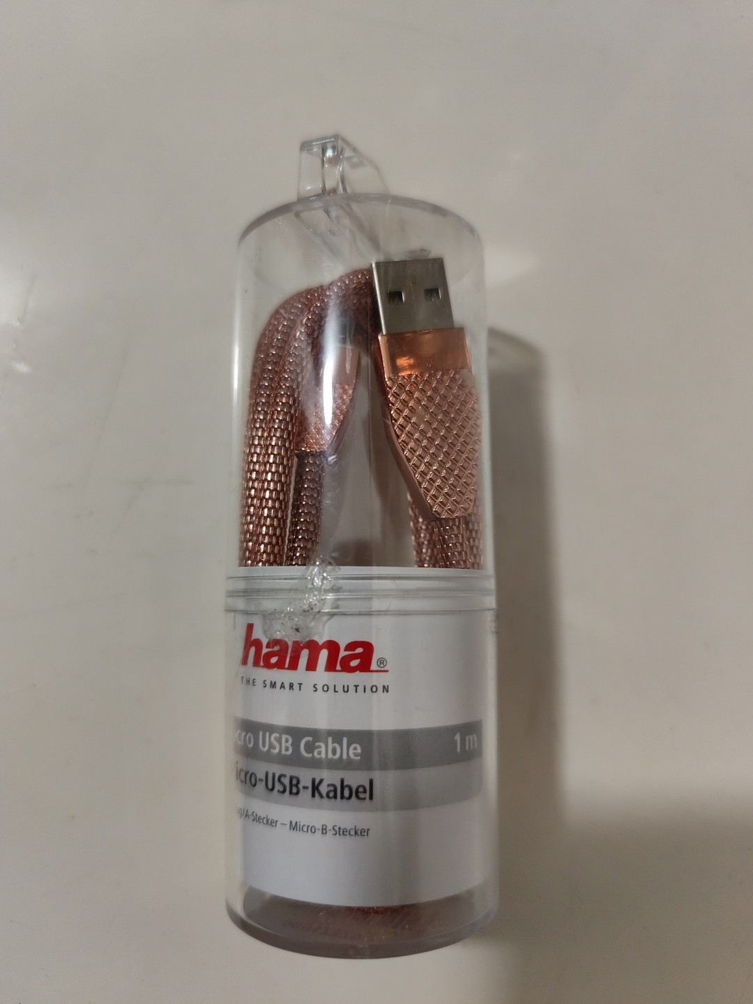 Hama Computer HQ 2.0 Data Cable USB-A/USB MicroB M/M 1m Rose Metal Smartphone