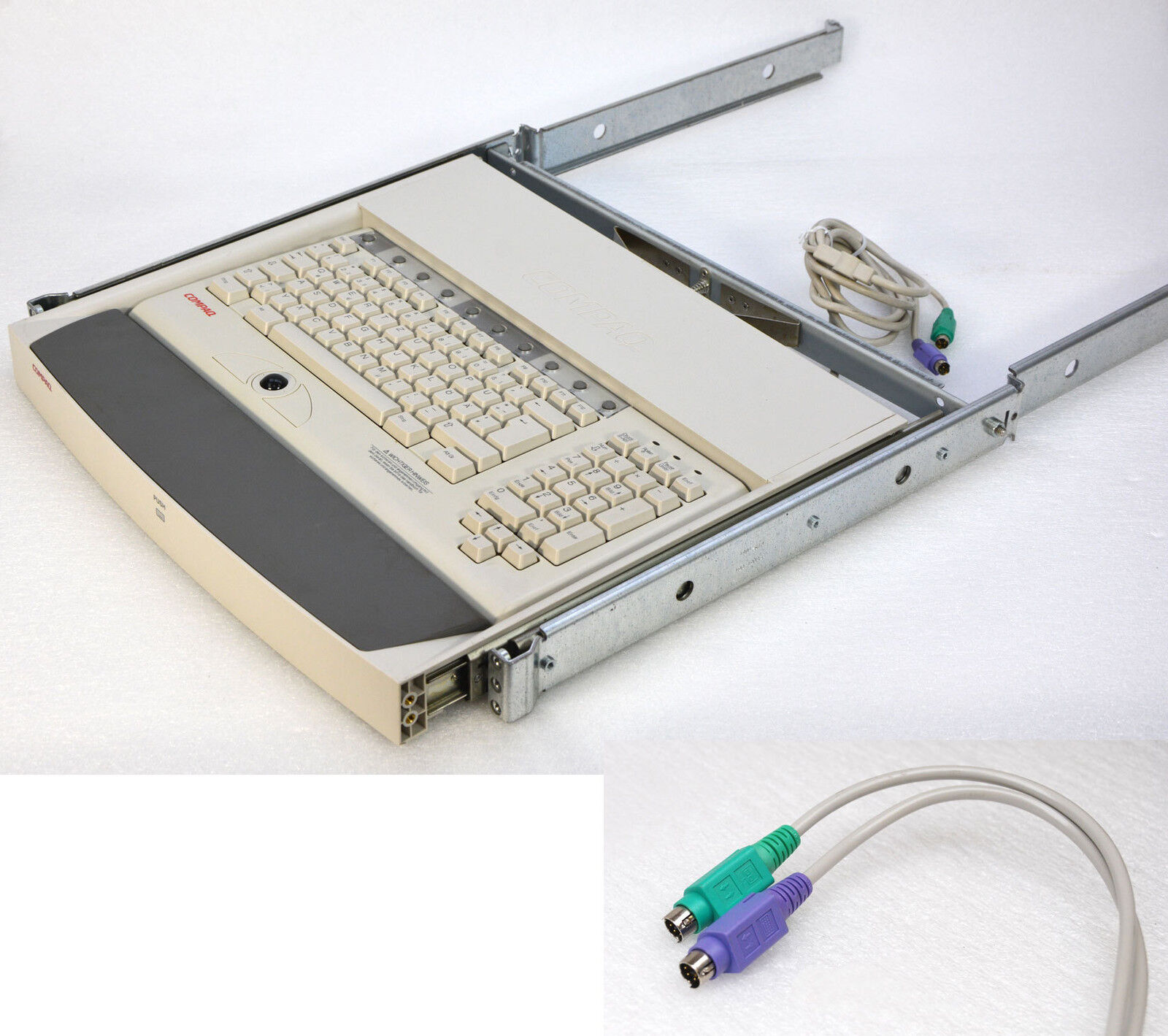 PS2 Keyboard With Trackball With Rails FÜR48CM 19 \