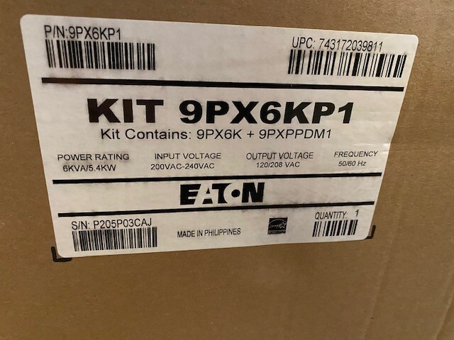 Eaton 9PX6KP1 UPS 6KVA 5.4KW PowerPass Distribution Module UPS