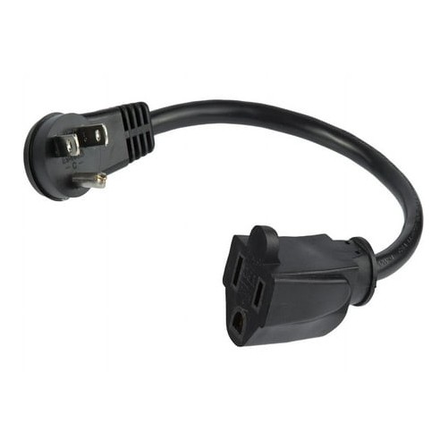 Startech PAC101R1 1FT POWER EXTENSION CORD RIGHT ANGLE NEMA 5-15P TO 5-15R FLAT
