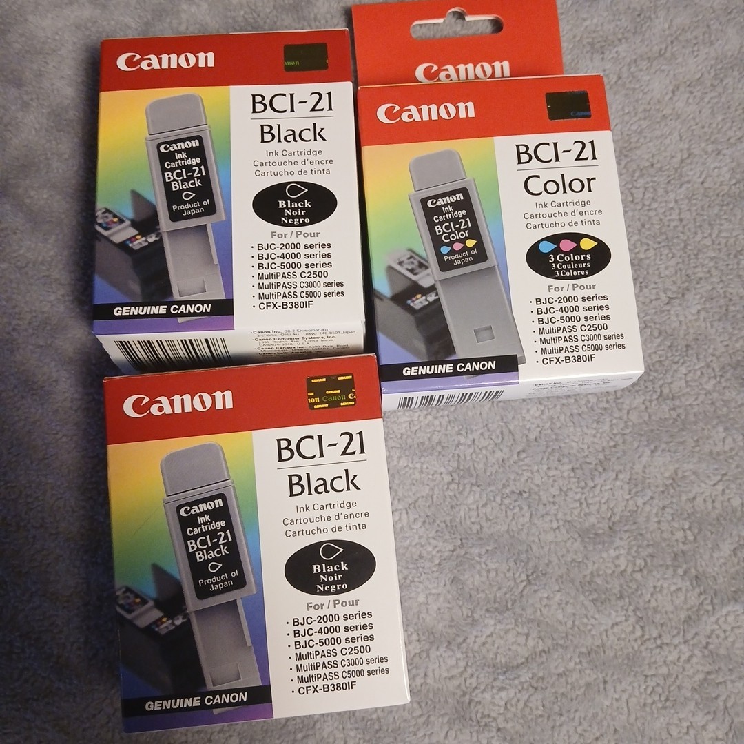Canon BCI-21. 2 Black And 1 Color