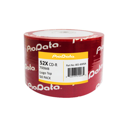 50 PC PioData 52X 700 MB 80 MIN CD-R Logo Top Blank Disc Media 831-800SA
