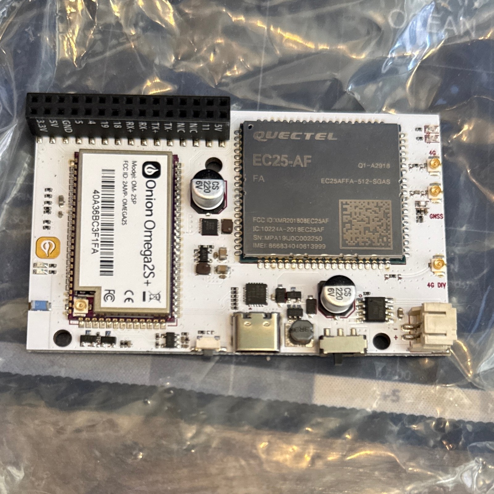 Onion Omega2 LTE Single Board Computer Omega2S+ Quectel EC25-AF Module
