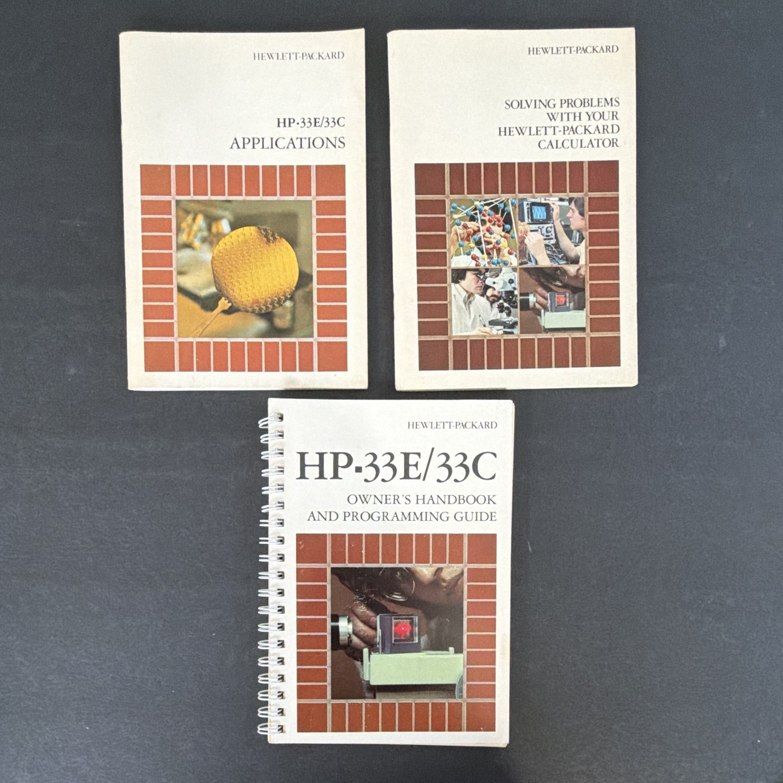 Vintage HP-33E 33C Calculator Manuals Lot 1979 Hewlett Packard Applications