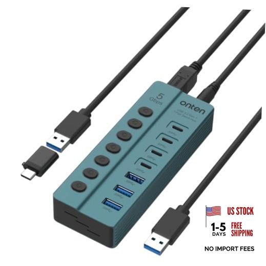 7-PortUSB 3.0 USB-C Hub, 5Gbps High - Speed Data Transfer, Independent