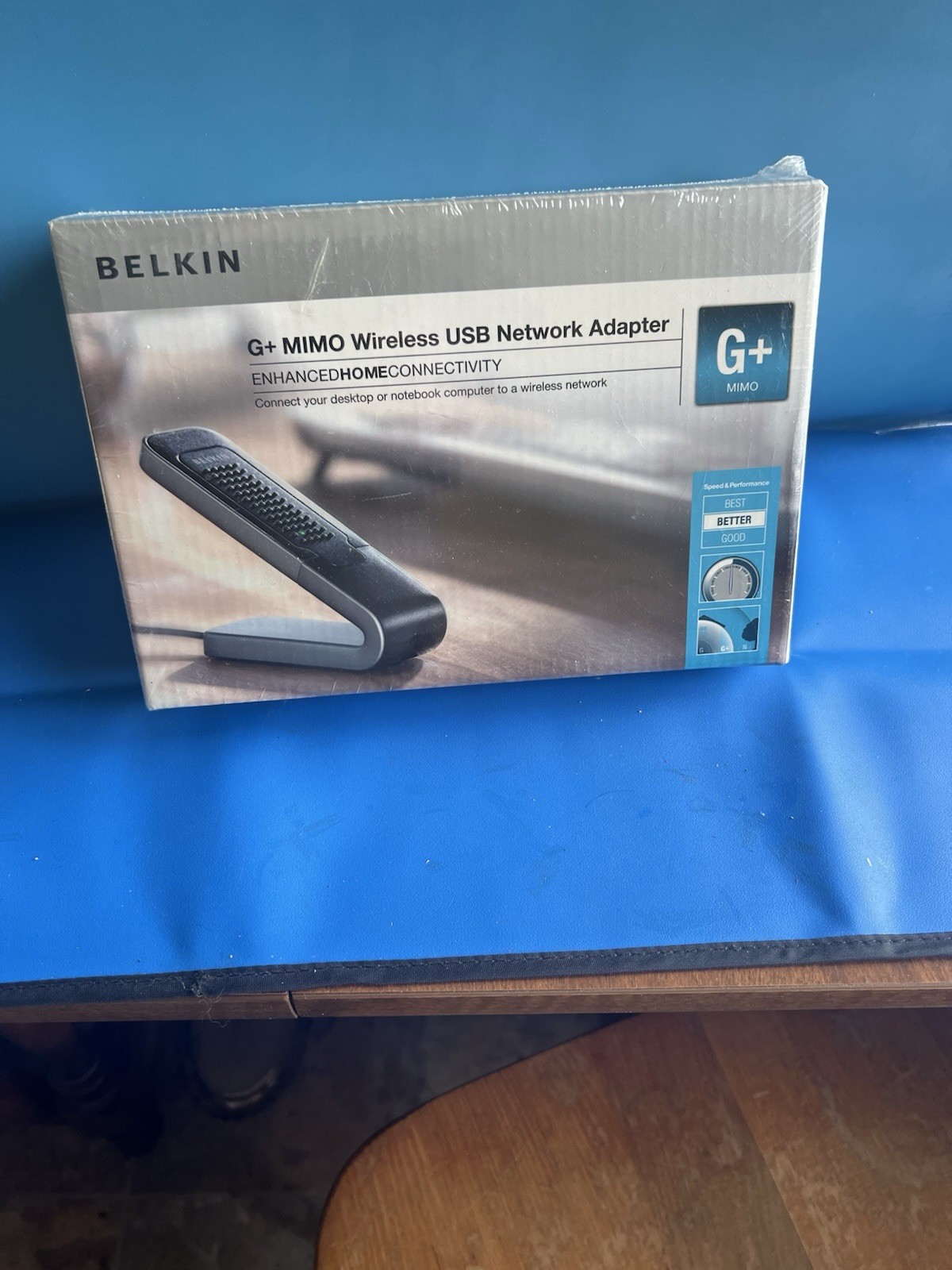 USB 2.0 WiFi Wireless Adapter, Belkin G+ MIMO for desktop or laptop , NIB shwrap