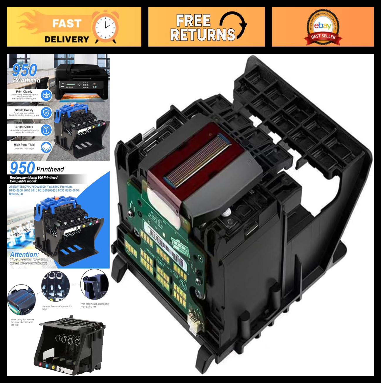 High-Quality Printhead Replacement for HP 950 951XL - Compatible with HP 8100 86