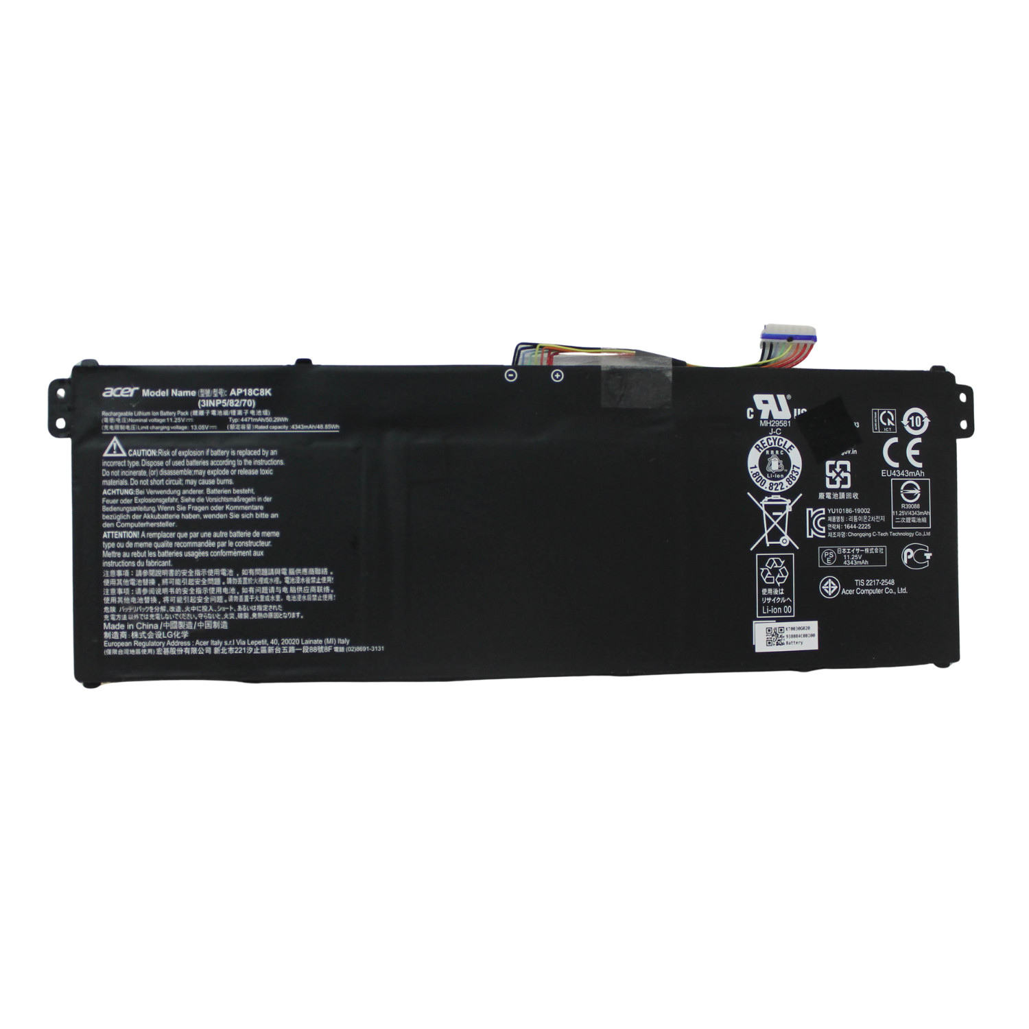 KT.0030G.020 ACER BATTERY 3S1P 3CELL 4343MAH ASPIRE A515-54 SERIES "GRADE A"