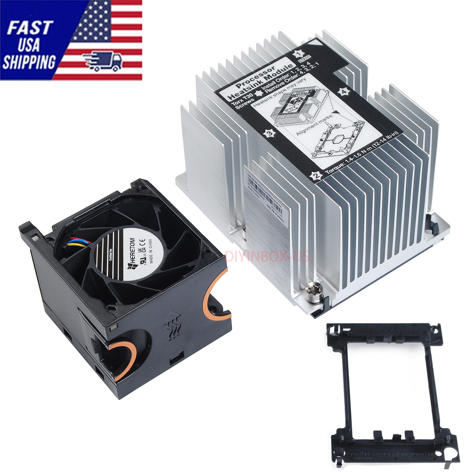 New For Lenovo SR650 Heatsink Module 01KP655 & CPU Server Fan 01KP692 01KP693