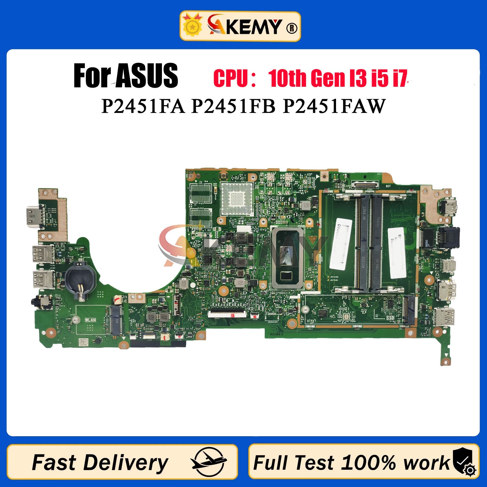 P2451FA Mainboard For ASUS P2451F P2451FB P2451FAV P2451FAW I3 I5 I7 CPU Test OK
