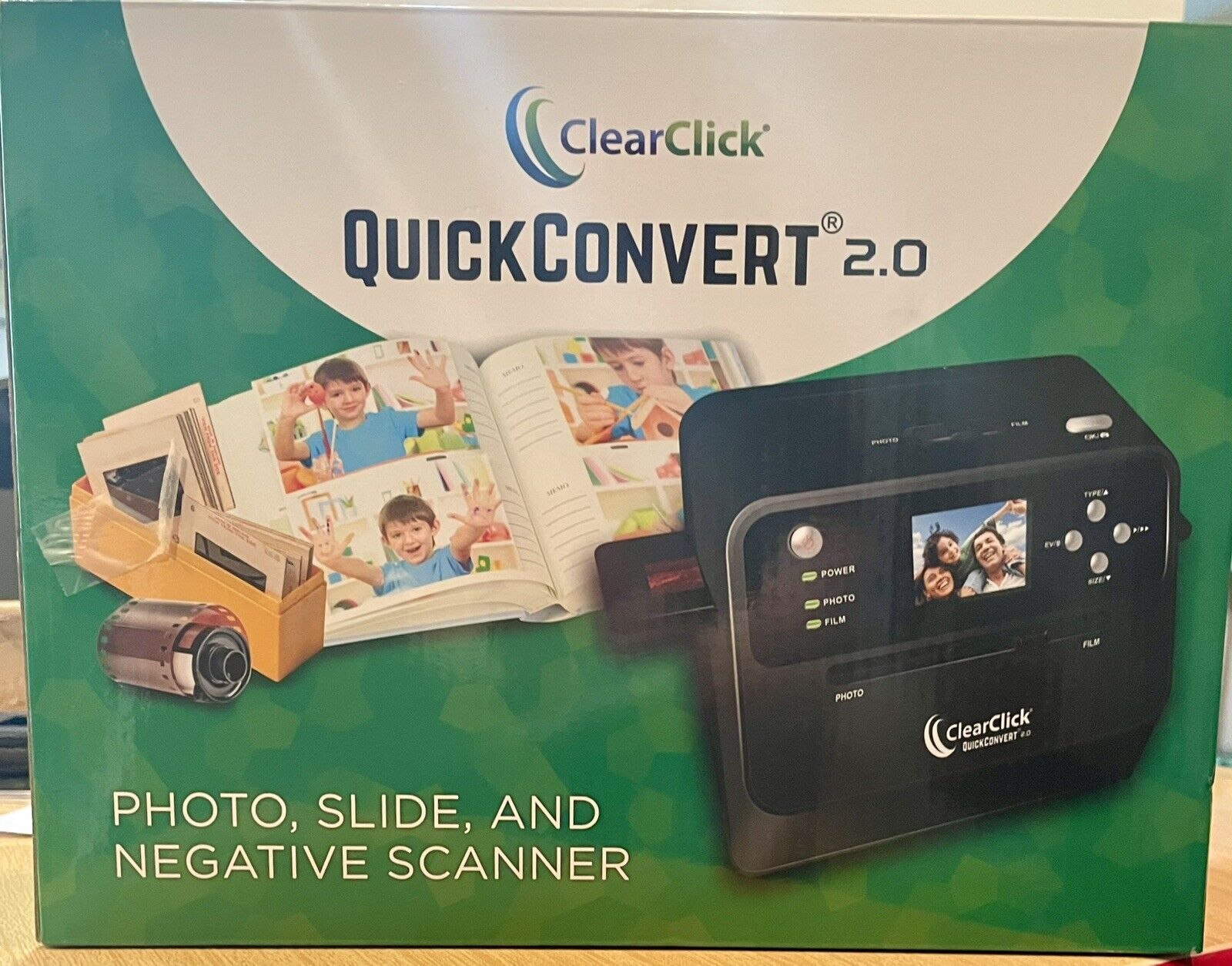 ClearClick QuickConvert 2.0 Portable Photo Slide Film and Negative Scanner