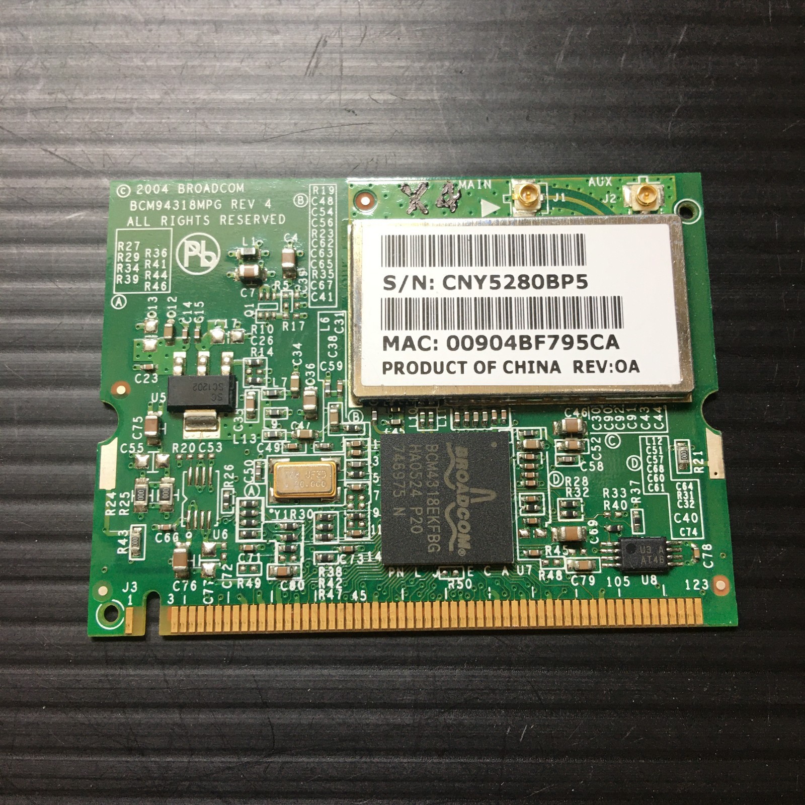 HP Broadcom 54g MaxPerformance 802.11g BCM-94318MPG WMIB-158GH-A WIFI Card