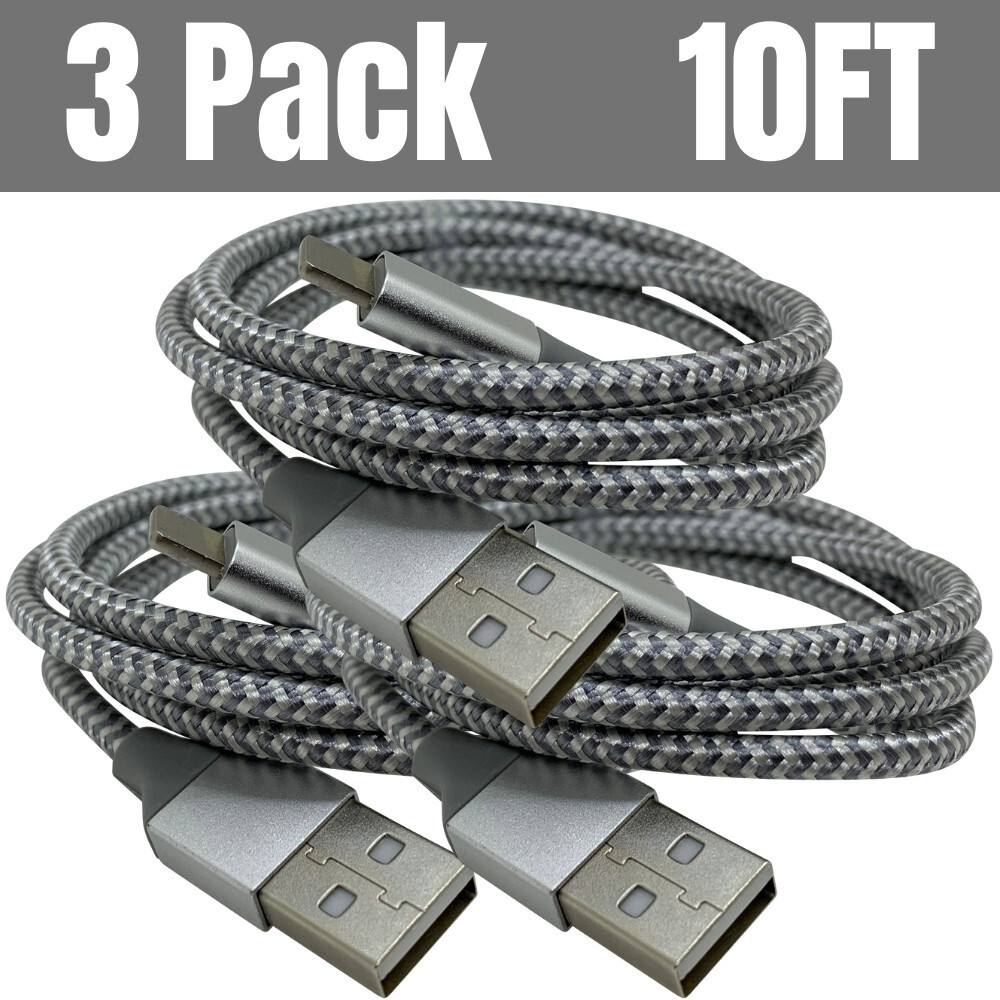 For iPhone 13 12 11 XS X XR 8 7 6 iPad Fast Charger Adapter Cable Data Cord 10FT