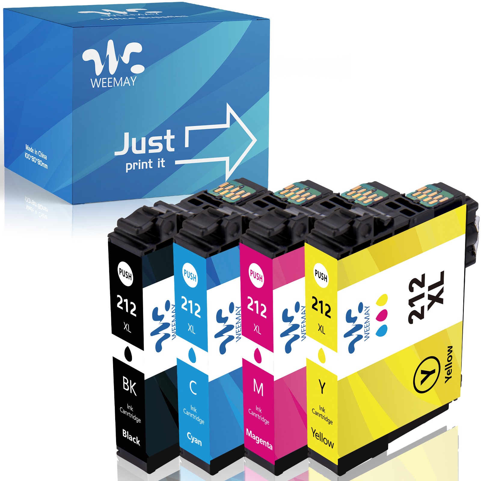 4PK 212XL T212 Ink Cartridges For Epson WF-2850 WF-2830 XP-4105 XP-4100 Printer