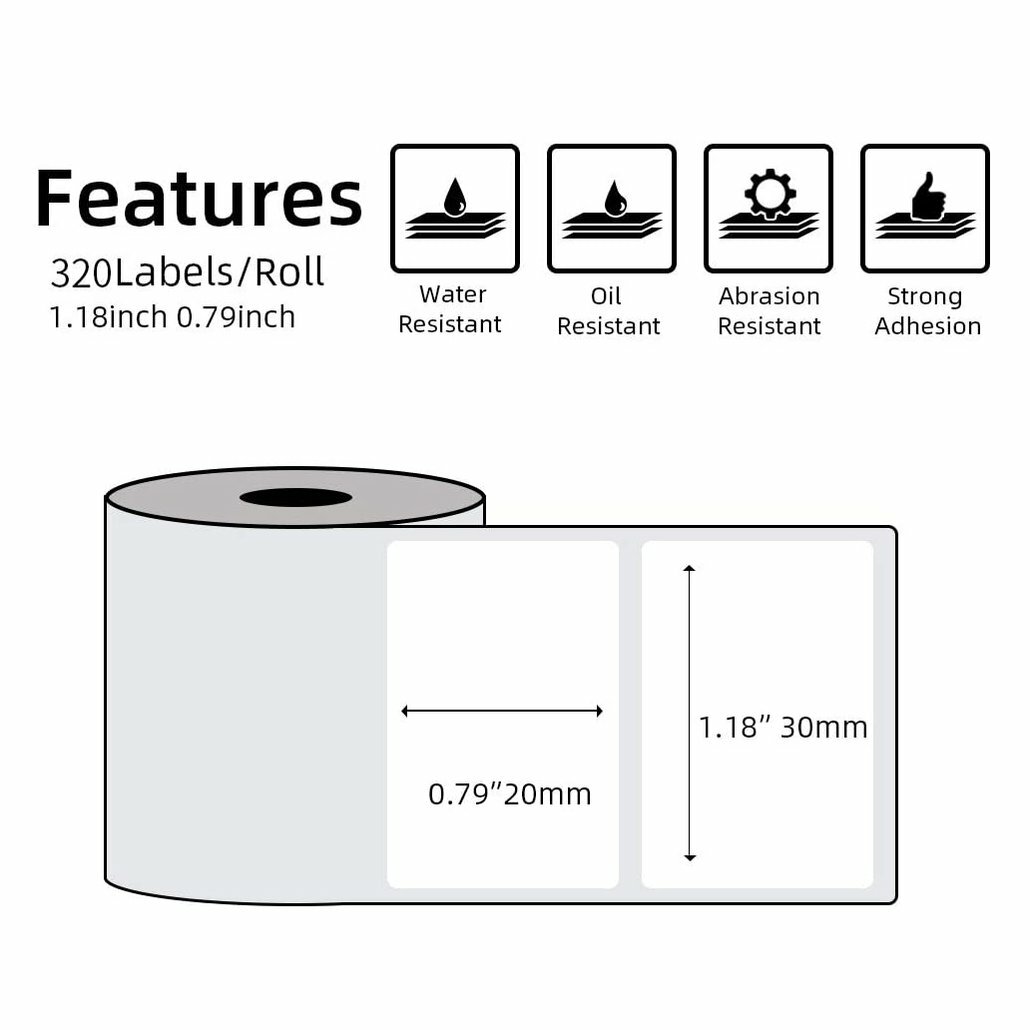 Phomemo 50mm Jewelry Tag Price Label Tapes Sticker Roll Self-Adhesive Paper lot