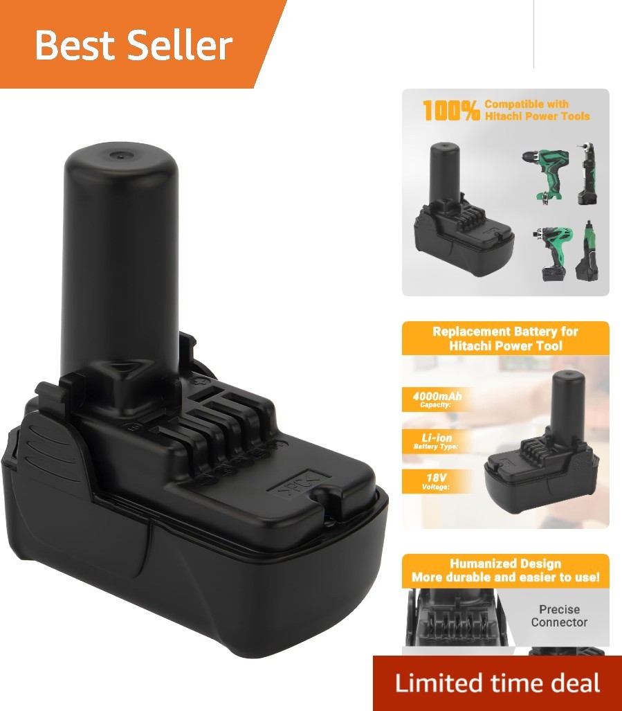 Reliable Rechargeable 10.8-12V Lithium-Ion Battery - Perfect for Hitachi Tools