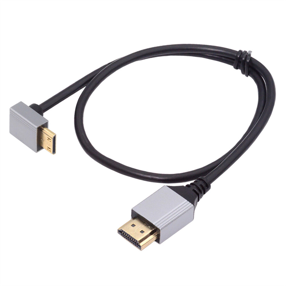 Cablecy Mini HDMI2.1 Ultra Thin HDTV Cable 8K 4K Slim Cord Type-A to Type-C HDTV