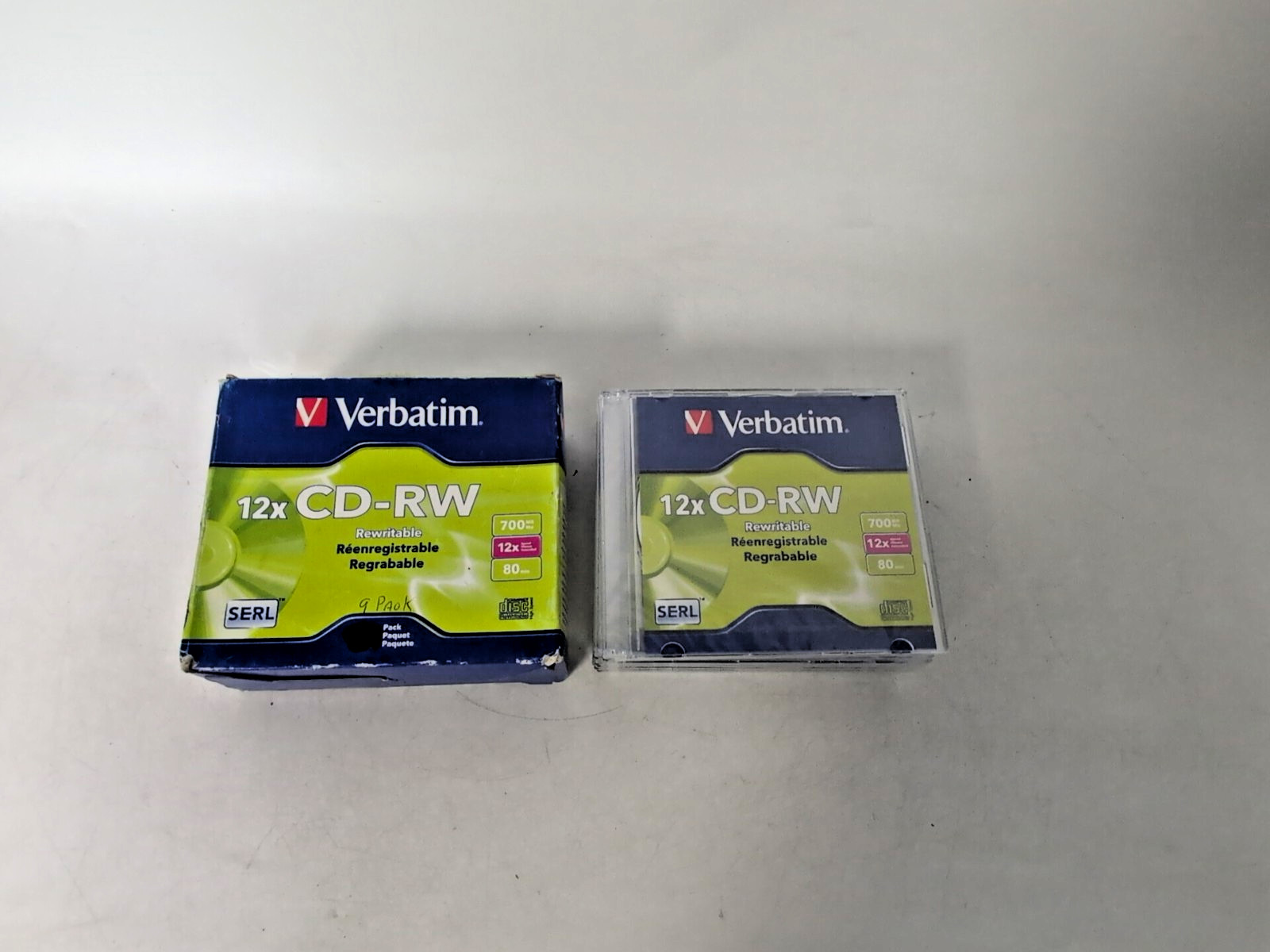 VERBATIM 12X CD-RW 700MB 12X 80 MIN 9 PACK