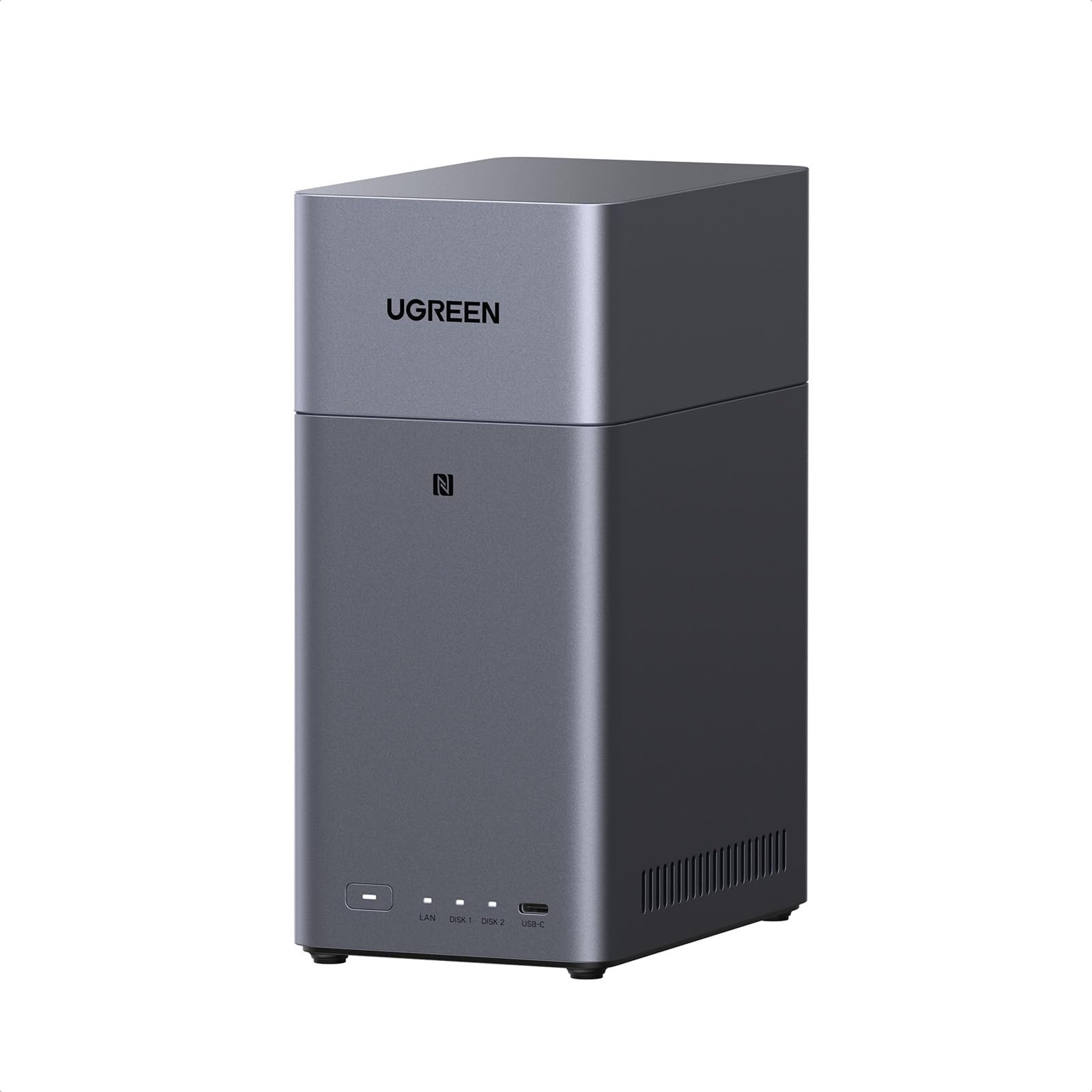 UGREEN NAS DH2300 2-Bay Network Attached Storage Home Server 60TB Diskless