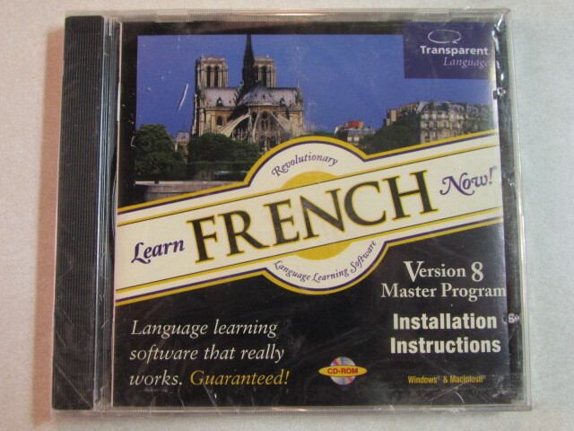 LEARN FRENCH NOW VERSION 8 MASTER PROGRAM SOFTWARE WINDOWS MACINTOSH CD-ROM NEW