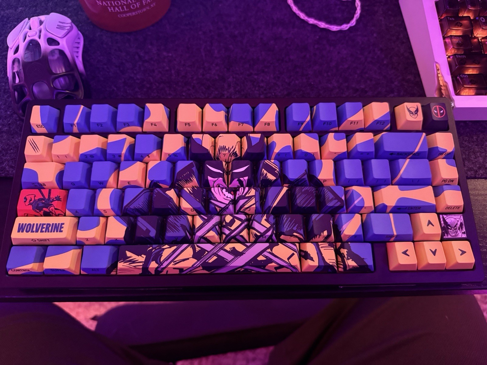 WOBKEY Rainy75 75% Custom Mechanical Keyboard Wolverine Keycaps Black