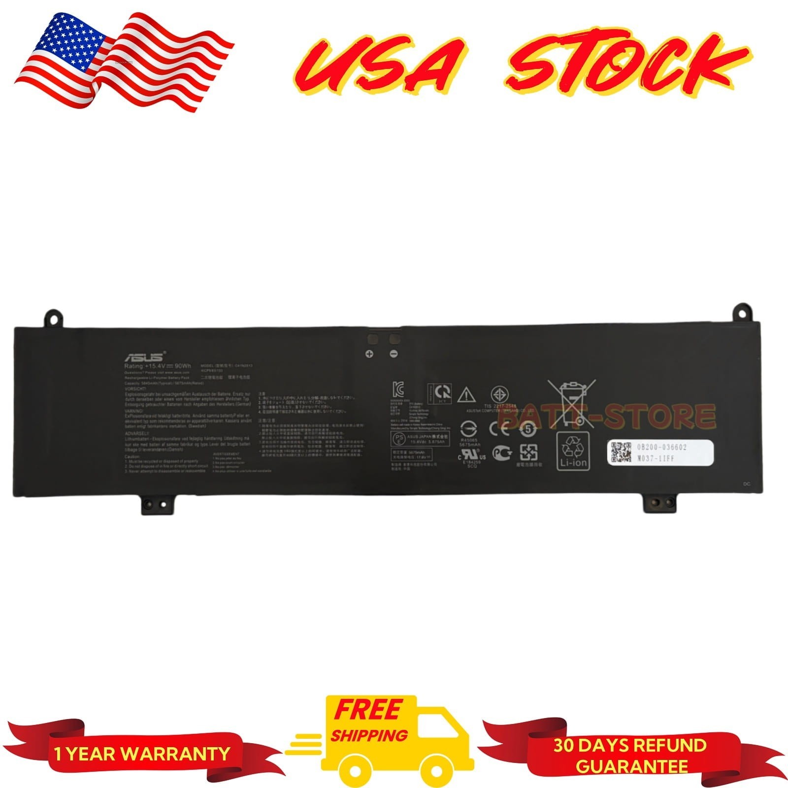 C41N2013 C41N2013-1 Genuine New Battery for Asus ROG Strix G15 G513 G17 G713