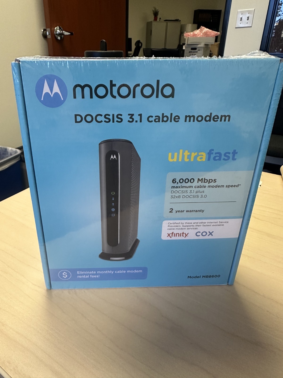 Motorola MB8600 DOCSIS 3.1 Cable Modem Black NEW Box