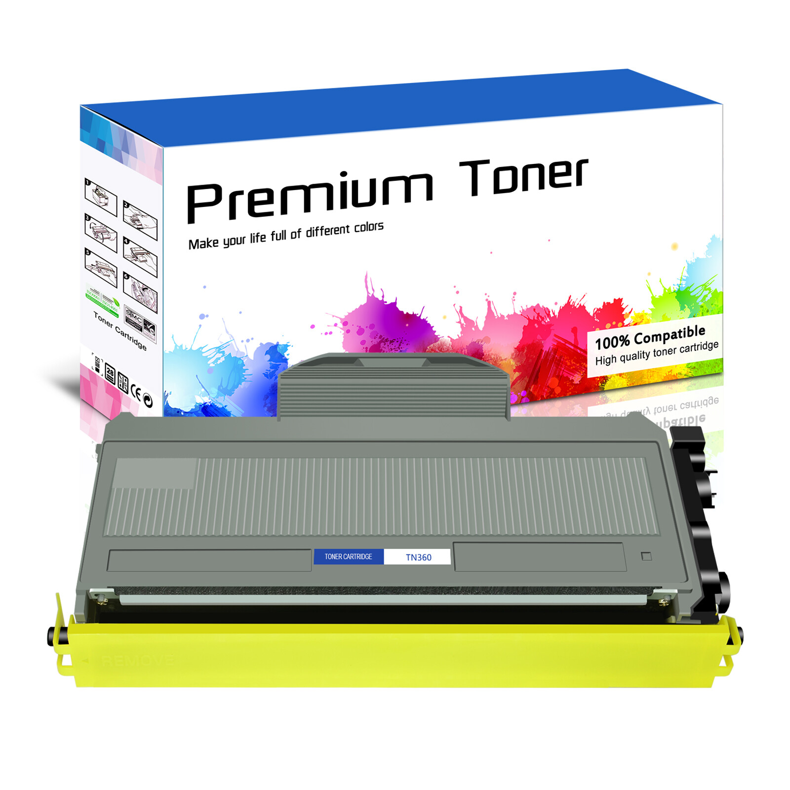 TN360 Toner Cartridge & DR360 Drum Fit For Brother DCP-7030 DCP-7040 DCP-7045N