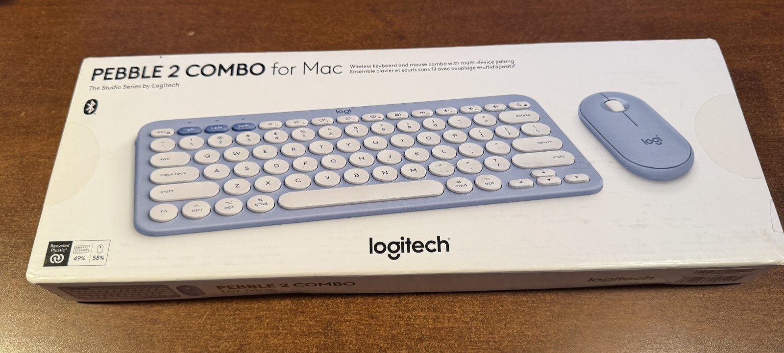 Logitech Pebble 2 Combo for MAC Wireless Portable Slim Keyboard & Mouse NEW