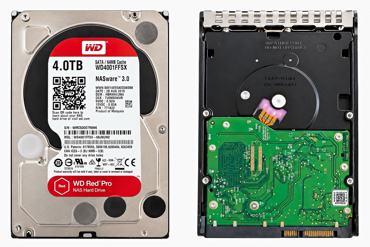 WD Red Pro 4TB NAS Hard Drive WD4001FFSX SATA 64MB Cache 