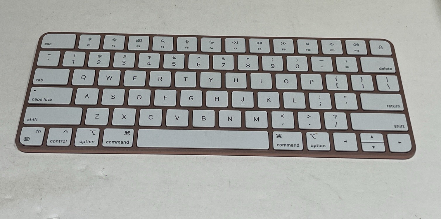 Apple Magic Keyboard Wireless A2450 Pink FOR iMac Mac Pro Air iPad PC - Lock Key