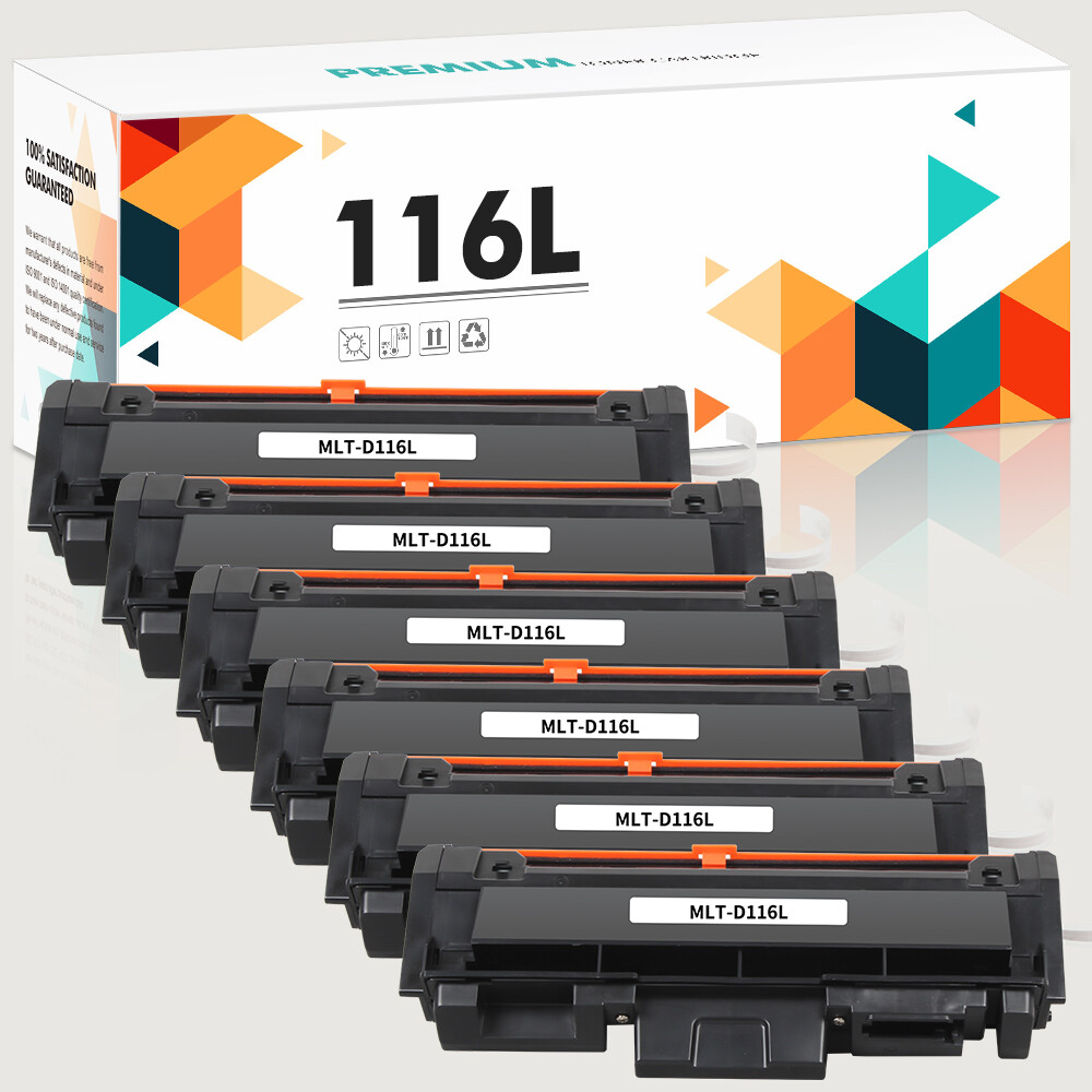 6 Pack MLT-D116L Toner Compatible for Samsung Xpress SL-M2875FW M2875FD M2876FH