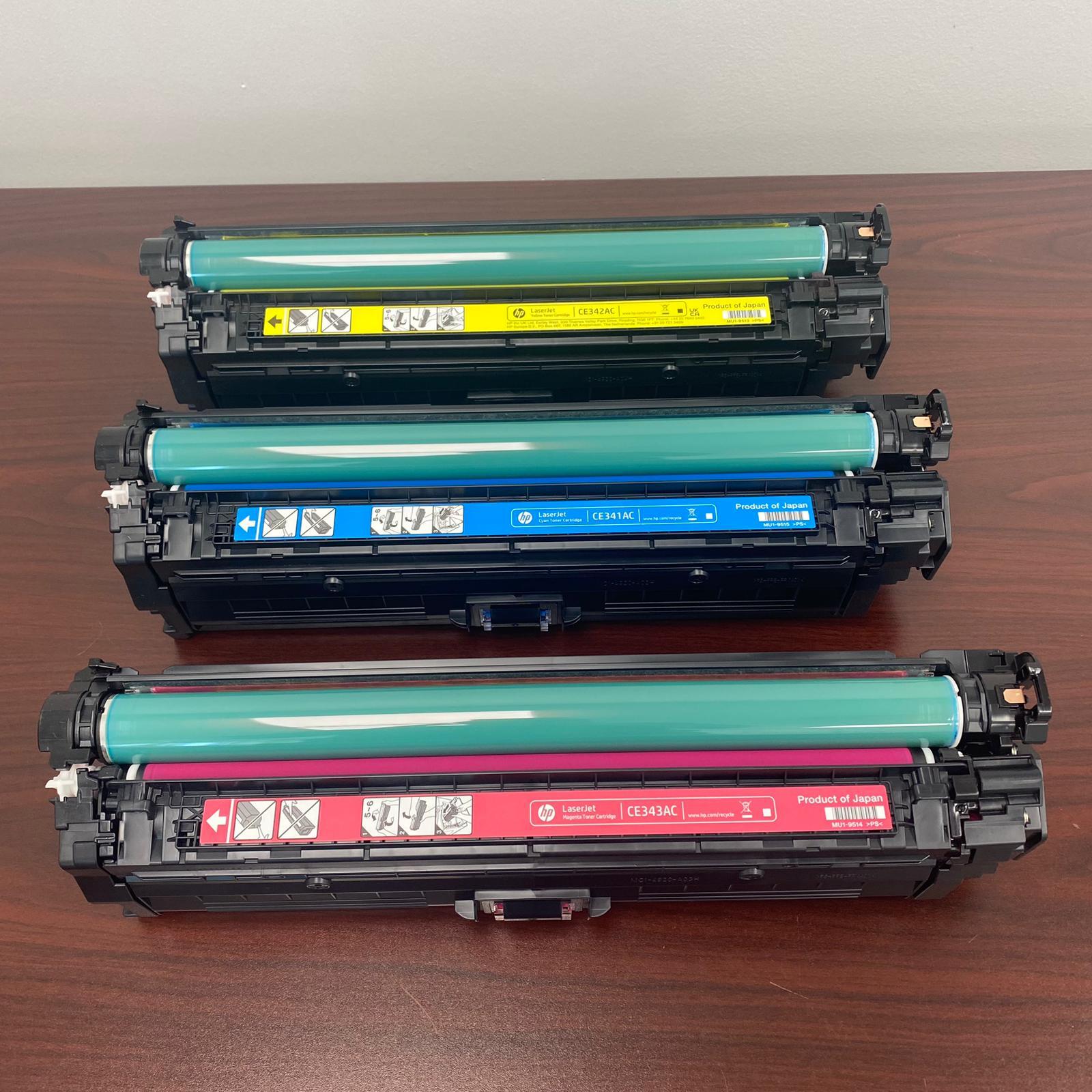 Genuine HP 651A CE343AC CE341AC CE342AC Magenta Cyan Yellow Toner Cartridge Set