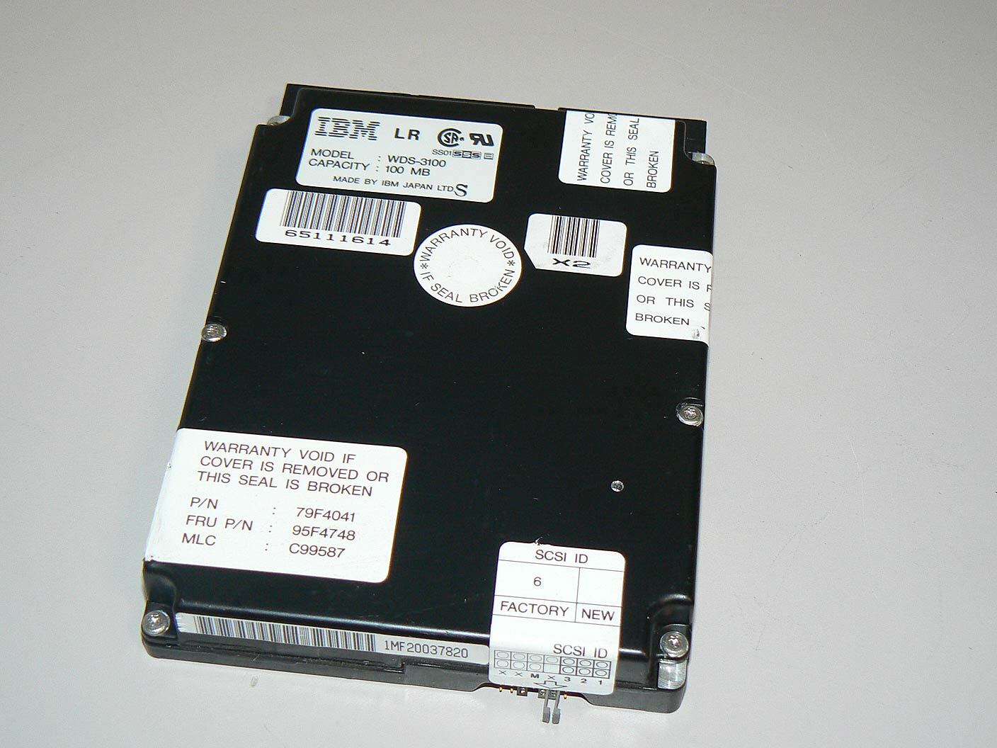 IBM 100 Megabyte WDS-3100 50-Pin SCSI Hard Drive - (( TESTED ))