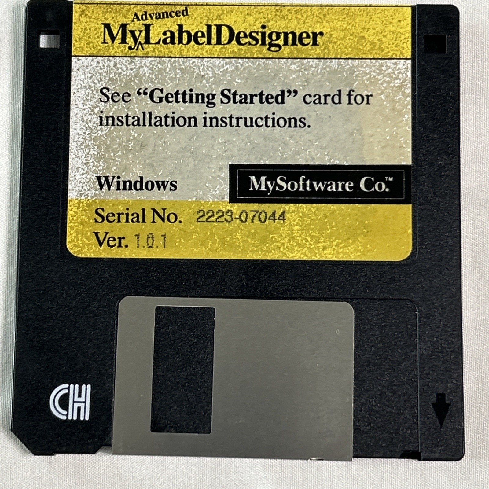 My Advanced Label Designer v1.0.1 for Windows 3.5" Floppy Disk Vintage Software