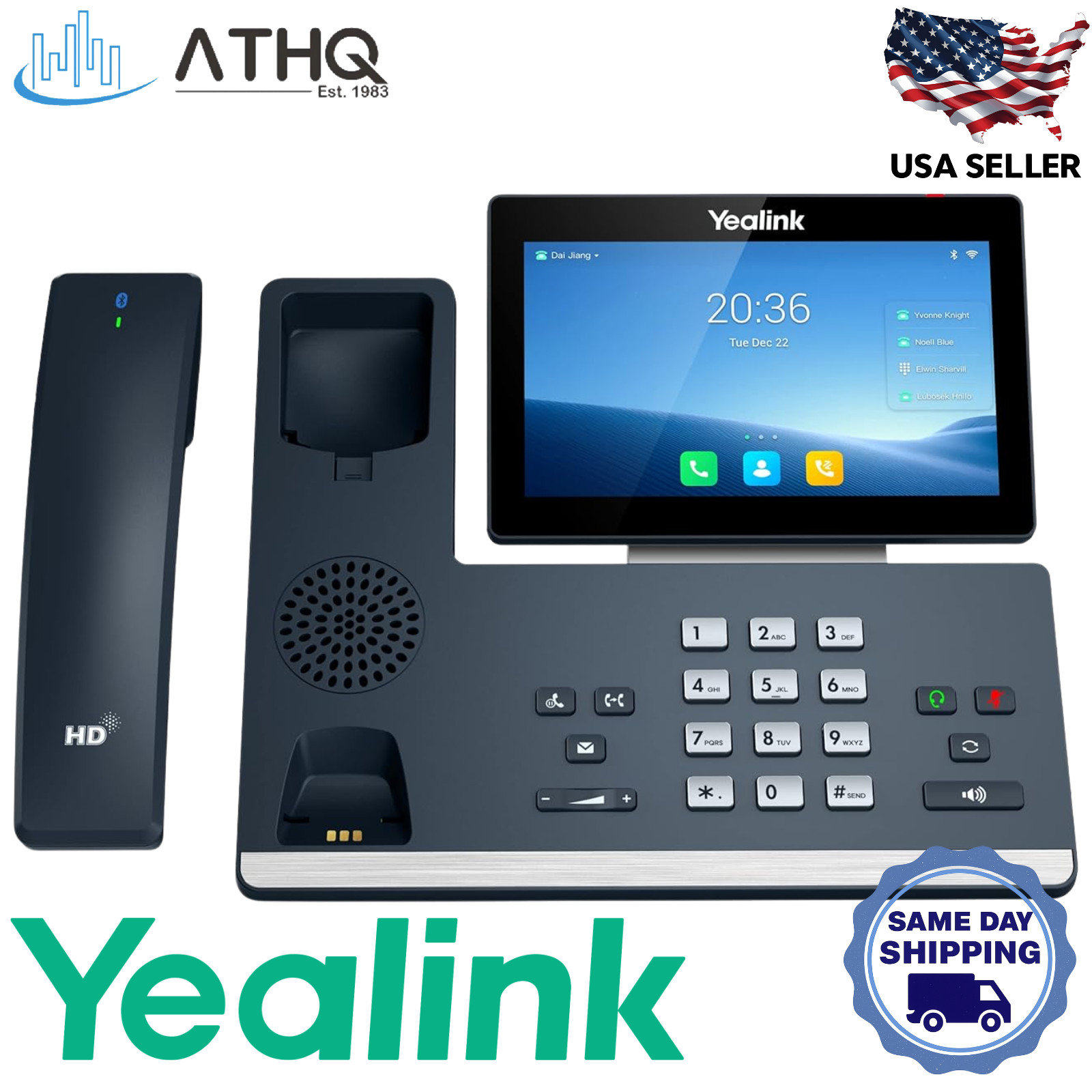 Yealink SIP-T58W-PRO Gigabit VoIP IP Phone 7" Touchscreen Wi-Fi Bluetooth PoE