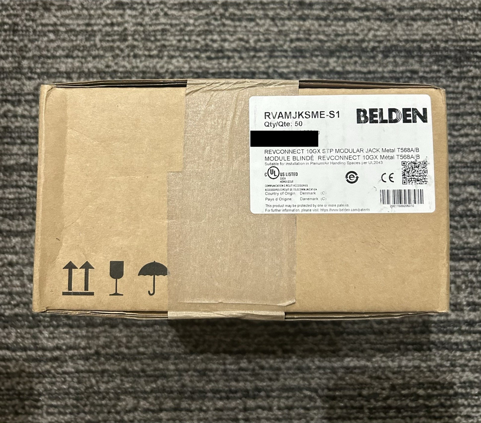 Belden  RVAMJKSME-S1.  CAT6A Shielded Modular Jack.  Metal.  T568A/B.  50 pc box
