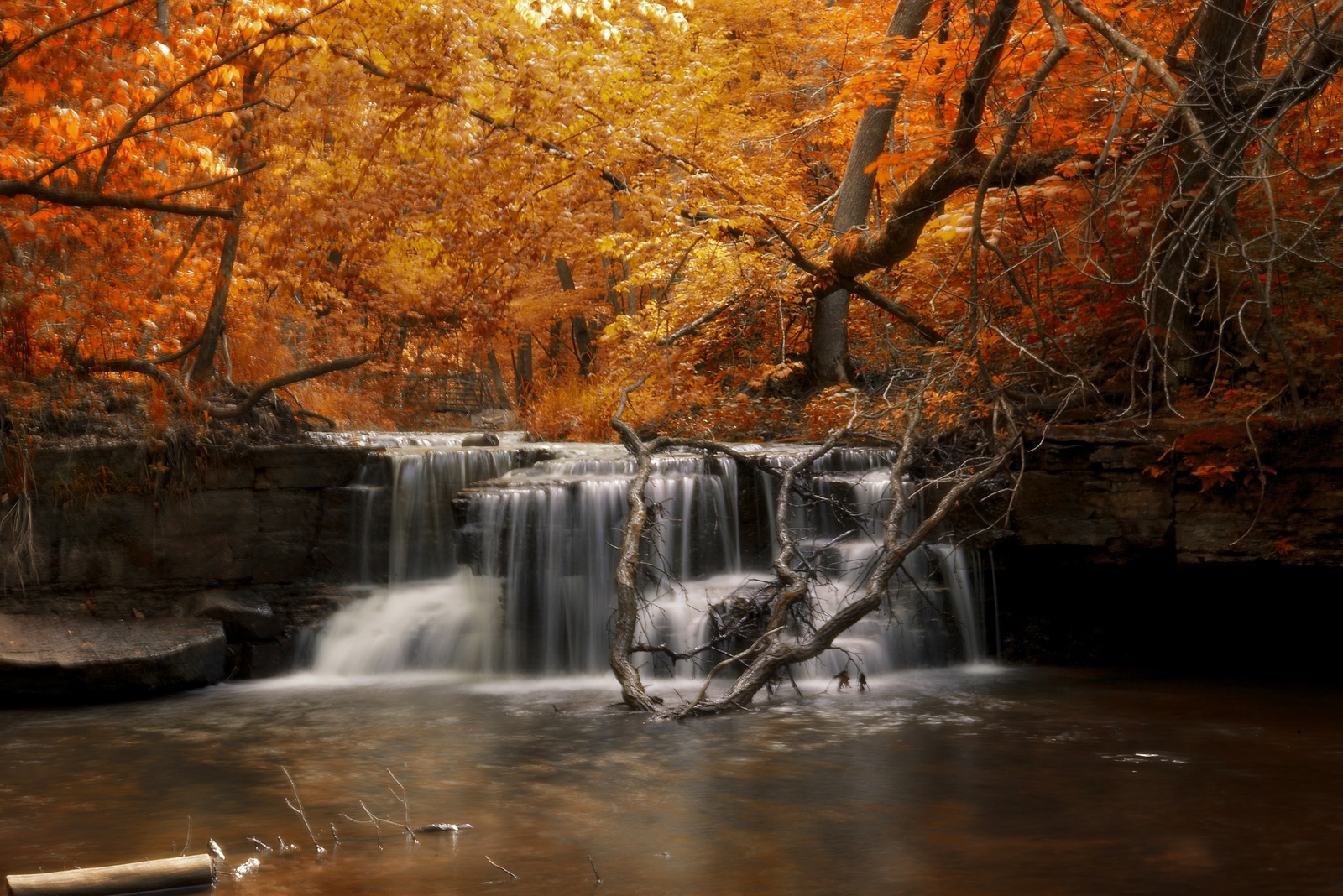 Landscape nature waterfall fall Custom Gaming Mat Desk