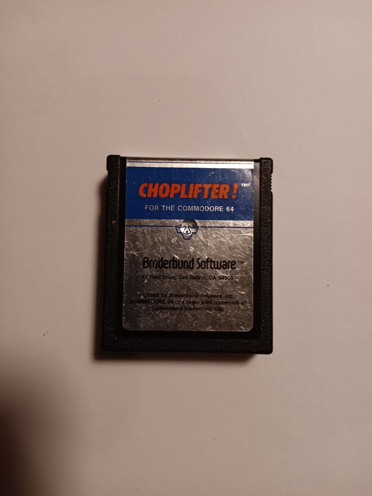 VTG Commodore 64 Choplifter Computer Game Cartridge - Tested/Works