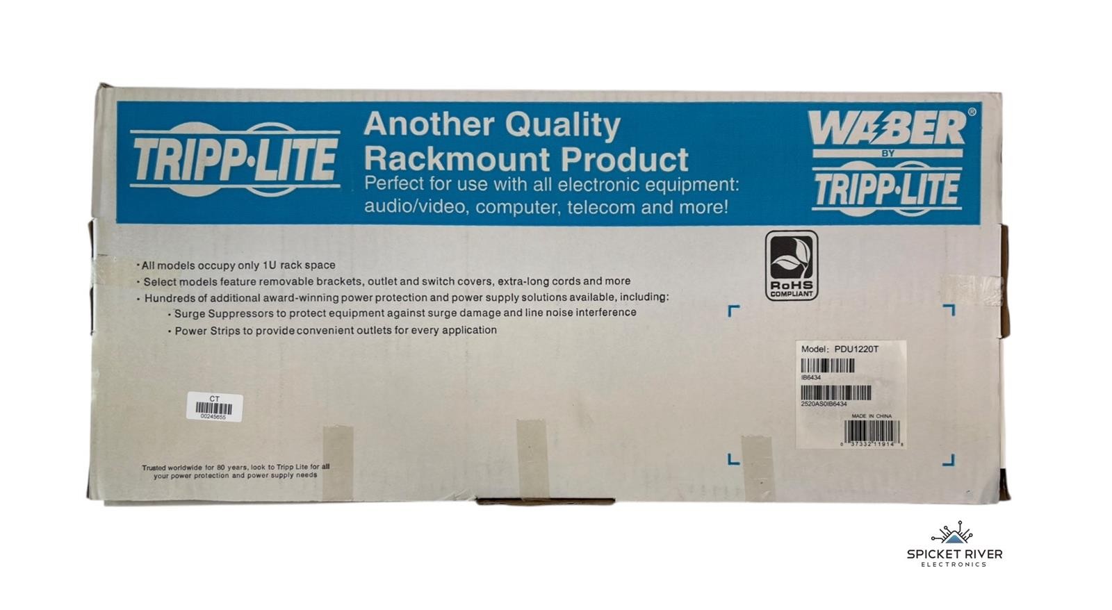 NEW Open Box Tripp Lite PDU1220T 13-Outlet 20A 120V 1U Power Distribution Unit